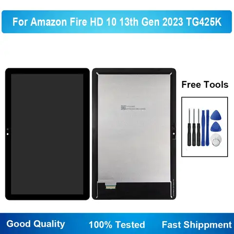 For Amazon Kindle Fire HD10 HD 10 13th Generation 2023 TG425K LCD Display Touch Screen Digitizer Glass Assembly Tools