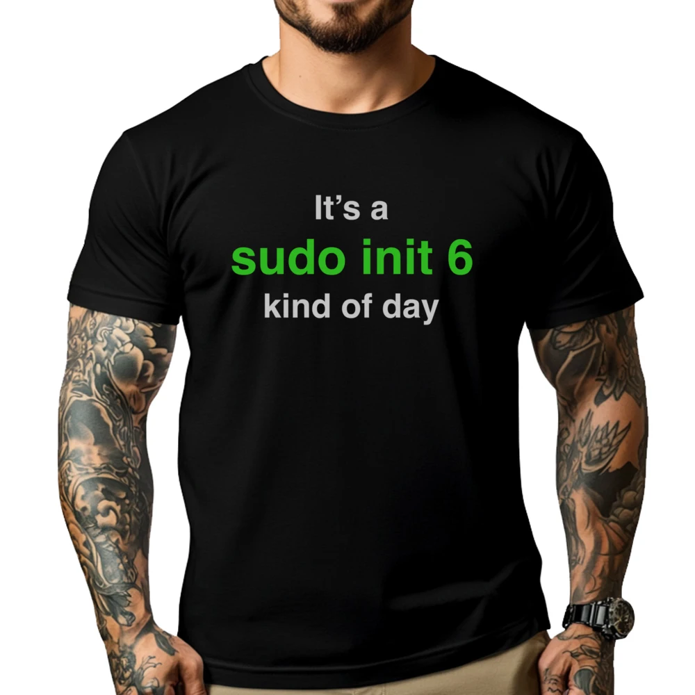 Sudo Init 6 Linux Unix Reboot Computer Command Mens Korean Fashion Adult Men's Clothing Classic Tee Shirt
Sudo Init 6 Linux Unix Reboot Computer Command Mens Korean Fashion Adult Men's Clothing Classic Tee Shirt