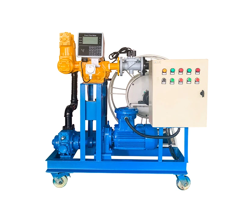 Portable Mobile Rotary Vane Pump Fuel Diesel Skid With 20m Hose Reel And Smart Flowmeter
Portable Mobile Rotary Vane Pump Fuel Diesel Skid With 20m Hose Reel And Smart Flowmeter