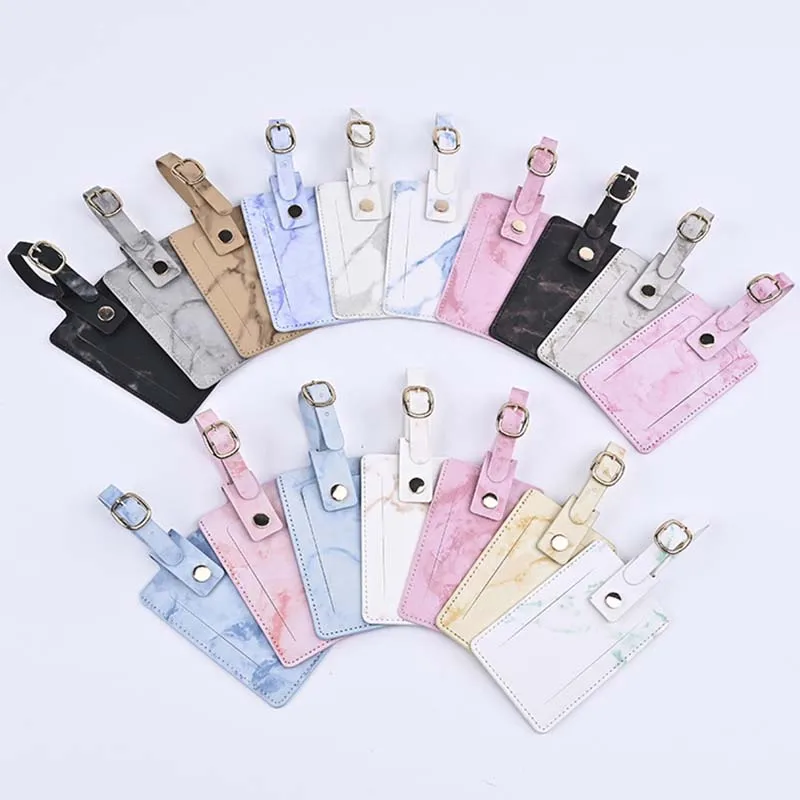 New Marble Grain PU Leather Luggage Tag Label Bag Lover Couples Handbag Portable Travel Accessories Name ID Address Tags
New Marble Grain PU Leather Luggage Tag Label Bag Lover Couples Handbag Portable Travel Accessories Name ID Address Tags
