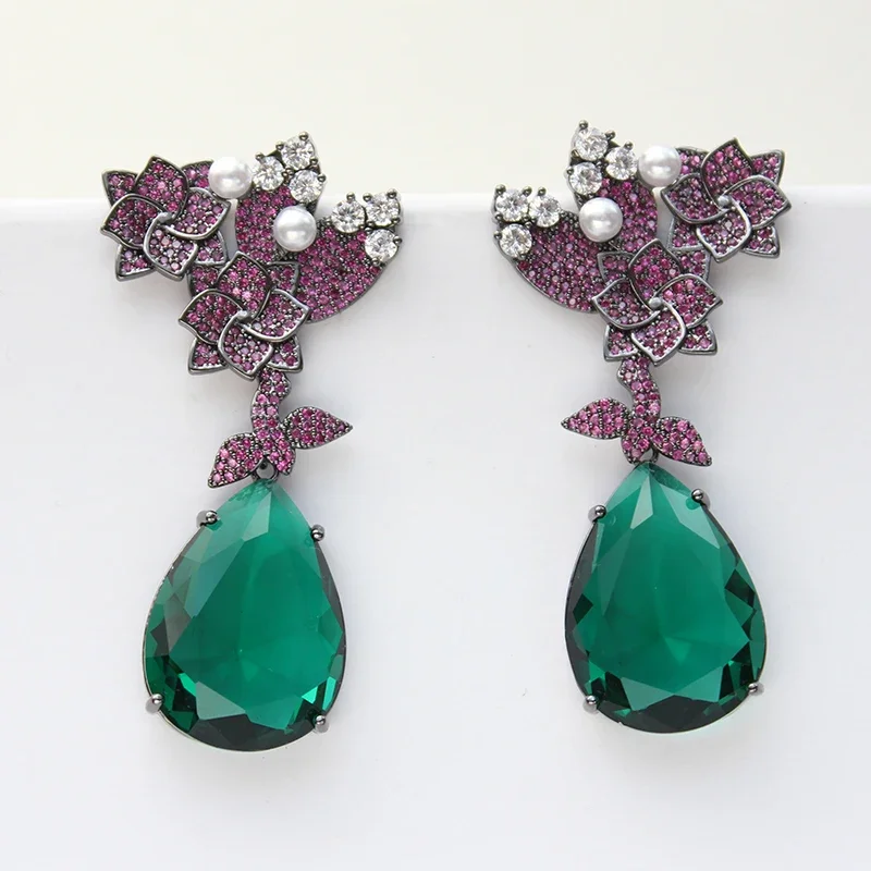 Designer Luxury Earrings for Women Evening Party Jewelry 2023 Trendy Zircon Flower Water Drop Dangle Earrings Female Gift
Designer Luxury Earrings for Women Evening Party Jewelry 2023 Trendy Zircon Flower Water Drop Dangle Earrings Female Gift