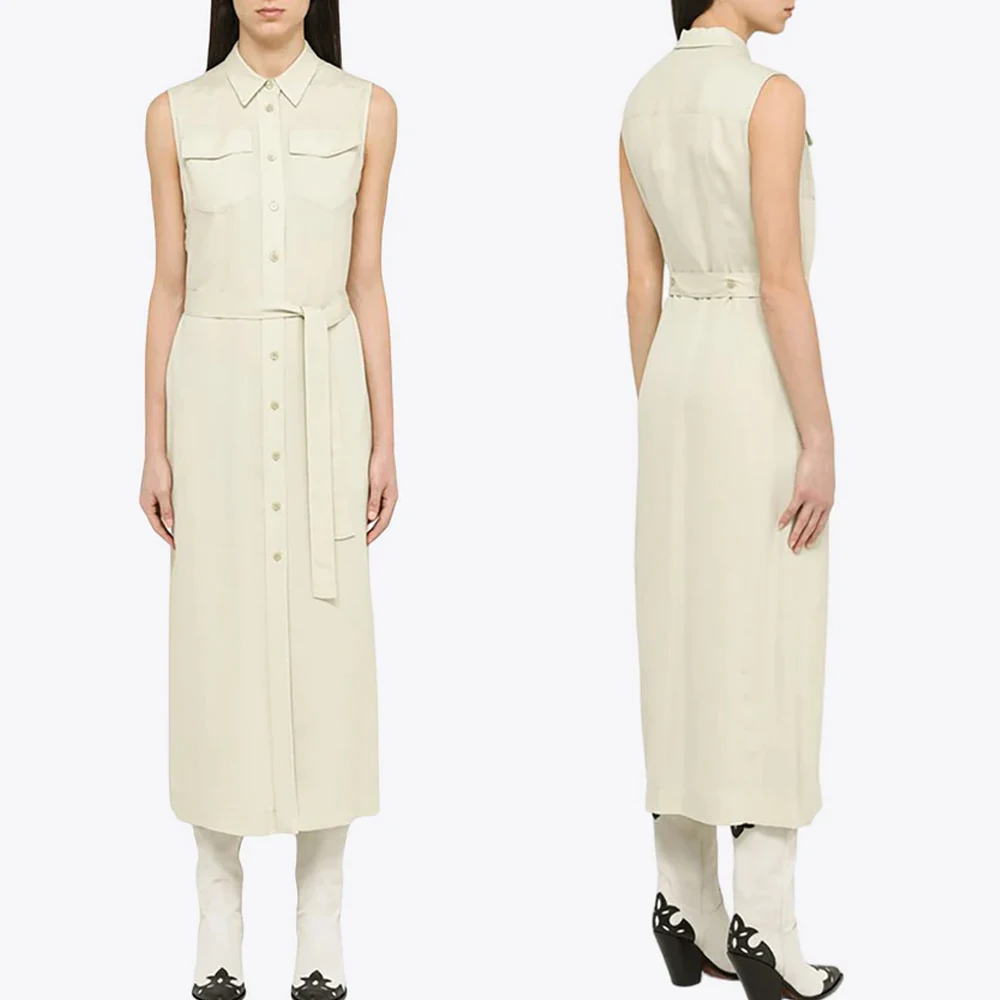 Customized Elegant Sleeveless Midi Shirt Dress A-Line Evening Dresses Formal Exquisite High Quality Prom Party Gowns for Women
Customized Elegant Sleeveless Midi Shirt Dress A-Line Evening Dresses Formal Exquisite High Quality Prom Party Gowns for Women