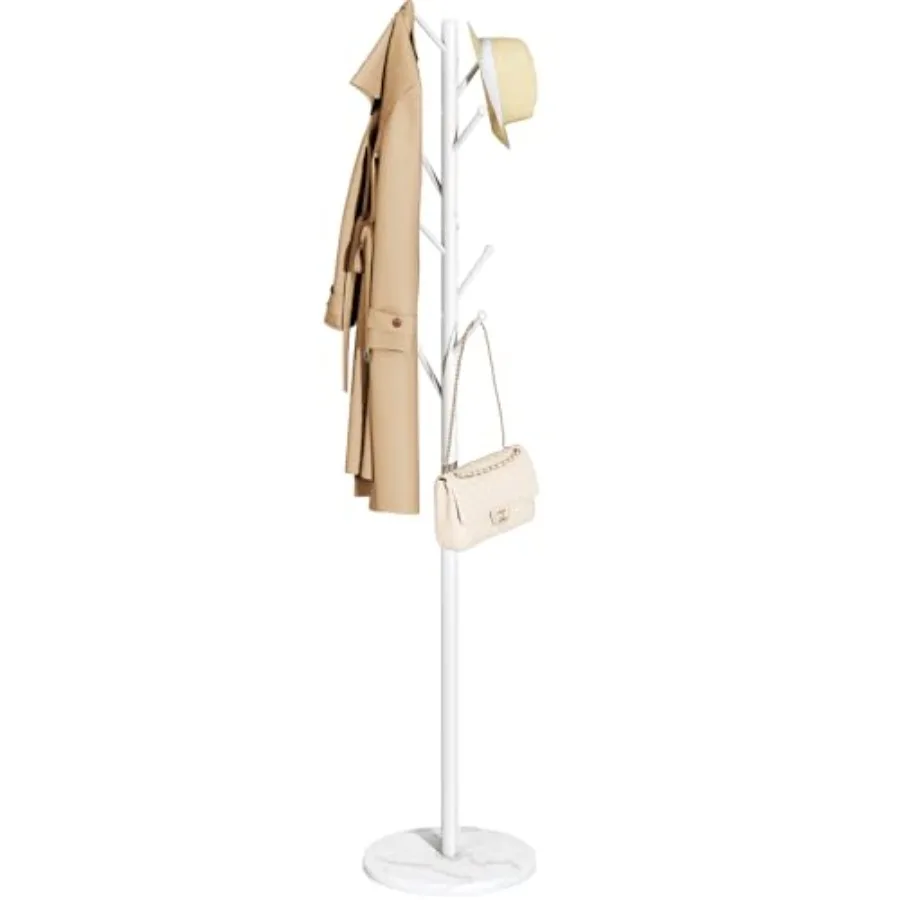 Coat Rack Freestanding with Natural Marble Base - Coat Tree with 8 Hooks Heavy Duty Coat Hanger Stand, Metal Coat Rack Stand fo
Coat Rack Freestanding with Natural Marble Base - Coat Tree with 8 Hooks Heavy Duty Coat Hanger Stand, Metal Coat Rack Stand fo