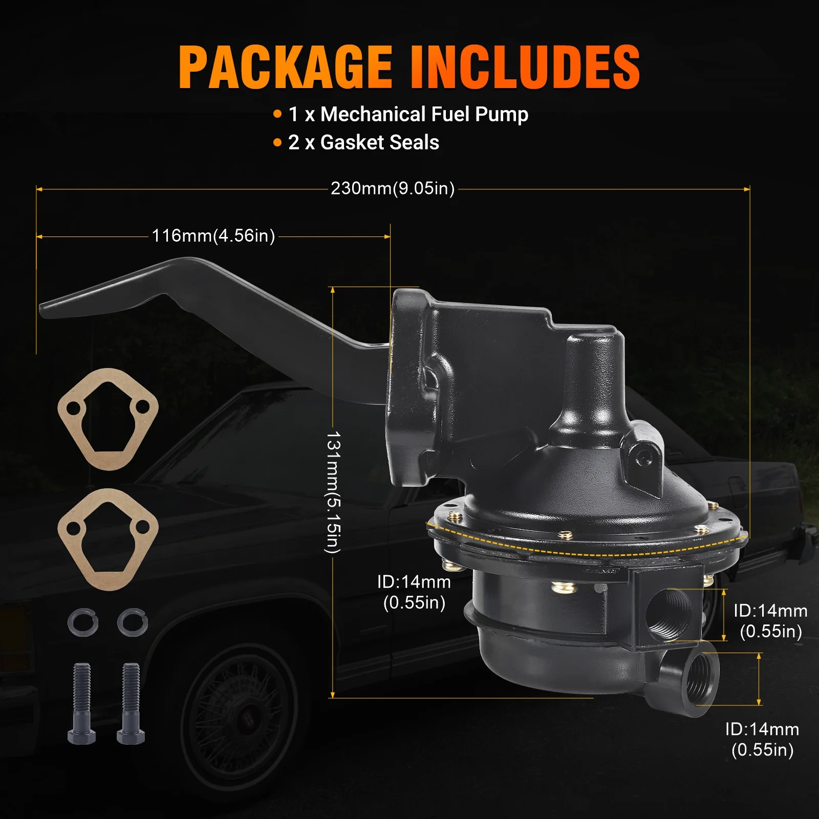 Car Mechanical Fuel Lift Pump 1725 For Small-Block 289-351 Ford Engines Performer RPM Fuel Transfer Pump 3/8" NPT Inlet / Outlet
Car Mechanical Fuel Lift Pump 1725 For Small-Block 289-351 Ford Engines Performer RPM Fuel Transfer Pump 3/8" NPT Inlet / Outlet