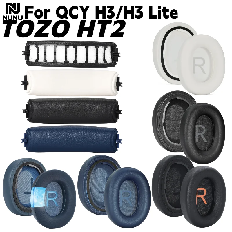Original Replacement Repair Parts Hinge Swivel Ear Pads Headband Cushion Compatible with QCY H3 /H3 Lite Headphones Original Replacement Repair Parts Hinge Swivel Ear Pads Headband Cushion Compatible with QCY H3 /H3 Lite Headphones