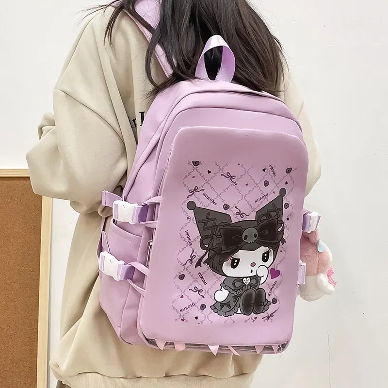 Sanrio kuromi women men cartoon shoulder bag travel handbag hello kitty girl schoolbag cute cartoon large capacity backpack
Sanrio kuromi women men cartoon shoulder bag travel handbag hello kitty girl schoolbag cute cartoon large capacity backpack