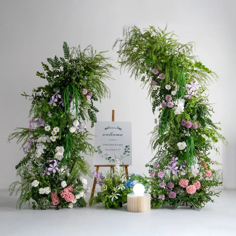 Forest-style artificial flower arrangements for outdoor proposal and wedding floral decoration
Forest-style artificial flower arrangements for outdoor proposal and wedding floral decoration