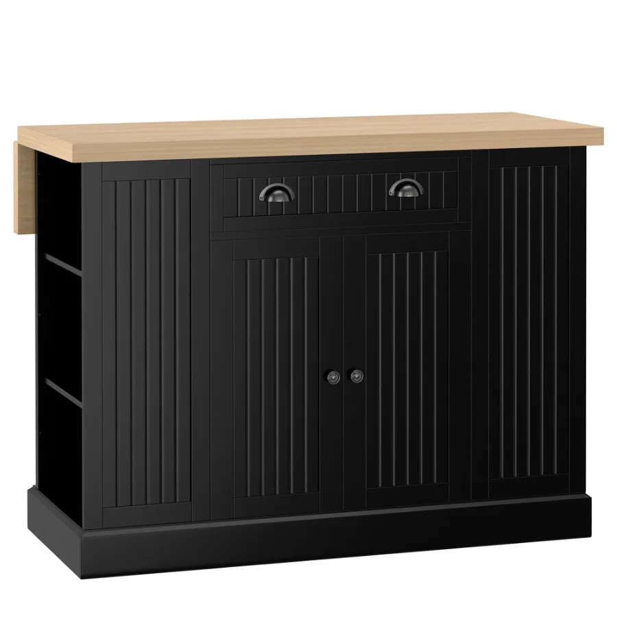 HOMCOM Kitchen Island Table Freestanding with Storage Drop Leaf Adjustable Shelves Drawer Black
HOMCOM Kitchen Island Table Freestanding with Storage Drop Leaf Adjustable Shelves Drawer Black