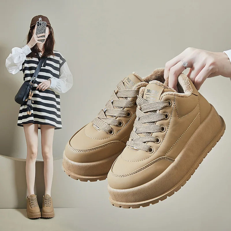 2024 New Winter Fur Sneakers Woman Plus Velvet Warm Platform Sports Shoes Women Comfort Non Slip Footwear Female Chunky Trainers
2024 New Winter Fur Sneakers Woman Plus Velvet Warm Platform Sports Shoes Women Comfort Non Slip Footwear Female Chunky Trainers