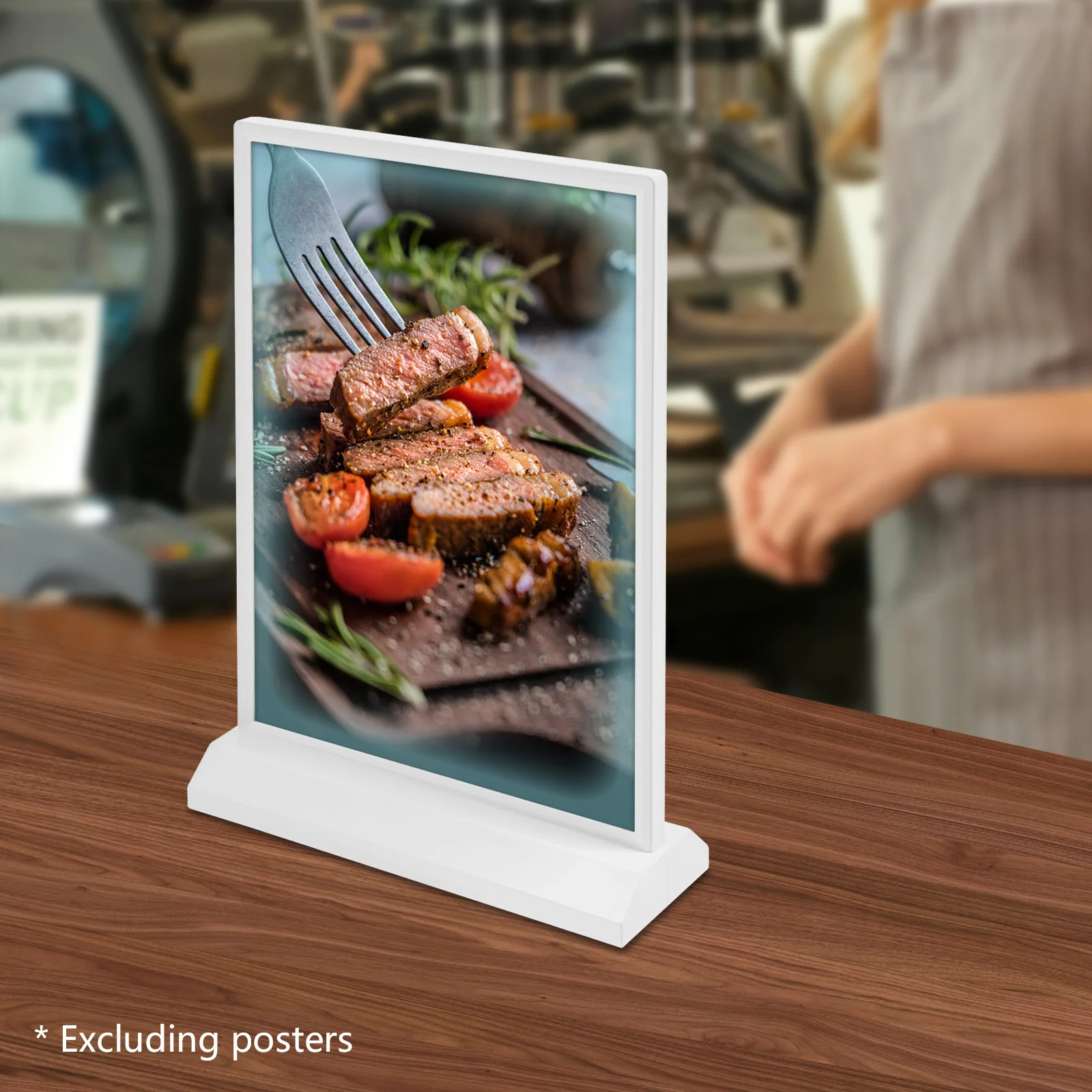 Stable Tabletop LED Menu Sign Holder, Smooth Edges & Non-Slip Base, Ideal For Restaurants Cafes Retail Stores & Exhibitions
Stable Tabletop LED Menu Sign Holder, Smooth Edges & Non-Slip Base, Ideal For Restaurants Cafes Retail Stores & Exhibitions