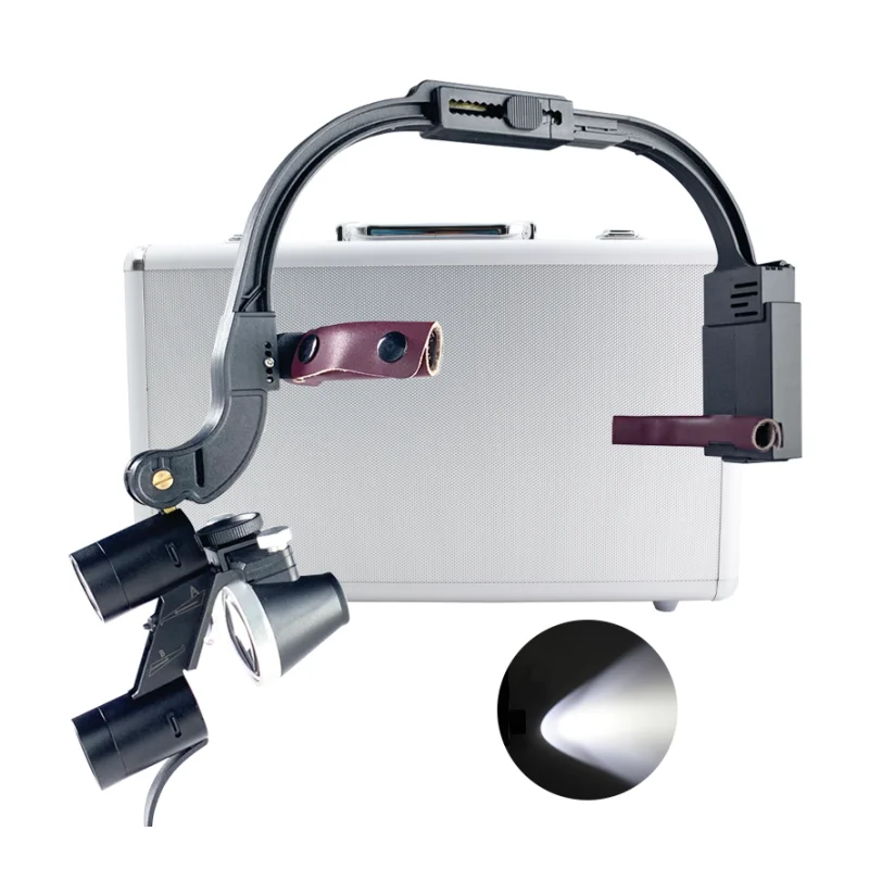 D ental LED Headlight Binocular Loupes 2.5X 3.5X Headband Type 5W Dentist Surgical Headlamp Binocular Magnifier
D ental LED Headlight Binocular Loupes 2.5X 3.5X Headband Type 5W Dentist Surgical Headlamp Binocular Magnifier