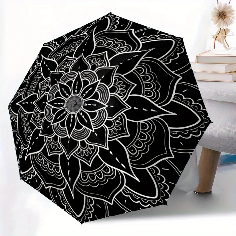 1 шт. черный зонт-мандала с автоматическим открыванием/закрыванием, ветрозащитный, складной, солнцезащитный, идеальный подарок для друзей
1 шт. черный зонт-мандала с автоматическим открыванием/закрыванием, ветрозащитный, складной, солнцезащитный, идеальный подарок для друзей