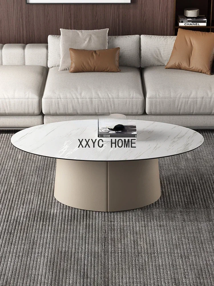 Italian Stone Plate Coffee Table Designer Oval Coffee Table Light Luxury Living Room Marble Top Coffee Table
Italian Stone Plate Coffee Table Designer Oval Coffee Table Light Luxury Living Room Marble Top Coffee Table