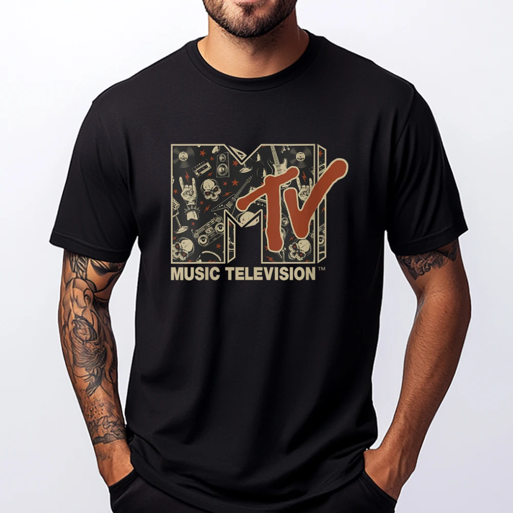 X Mtv Mtv Hard Skull Guitar Grahpic Tee Shirt Tops Black Graphic Tees Luxury Clothes Men Gothic Style
X Mtv Mtv Hard Skull Guitar Grahpic Tee Shirt Tops Black Graphic Tees Luxury Clothes Men Gothic Style