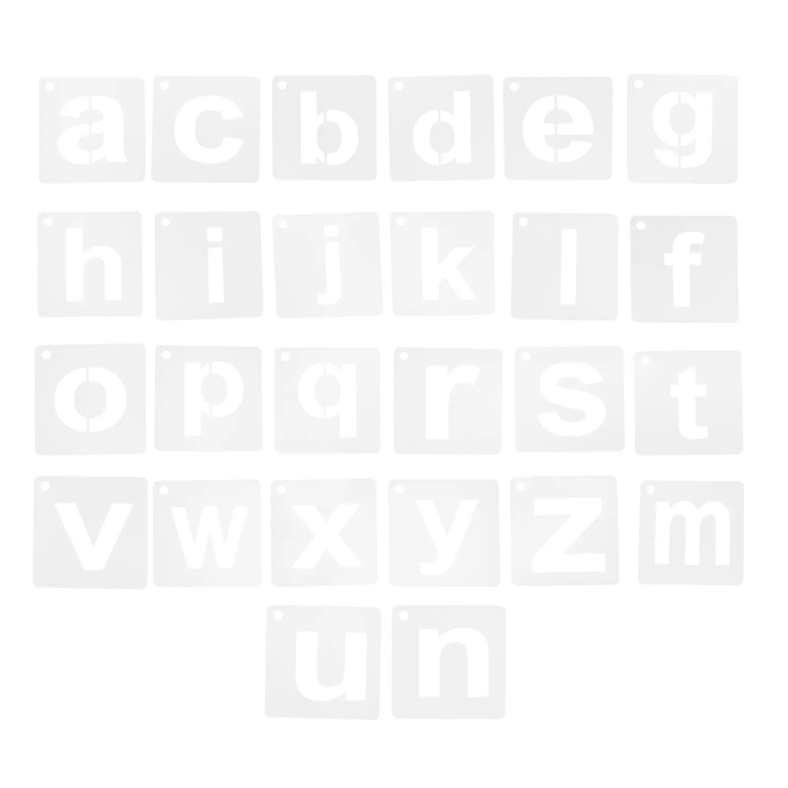 1Set Plastic Alphabet Stencil Set A-Z Letters Hollow Cut Design for Early Education Letter Tracing Painting Stencils for Wall
1Set Plastic Alphabet Stencil Set A-Z Letters Hollow Cut Design for Early Education Letter Tracing Painting Stencils for Wall