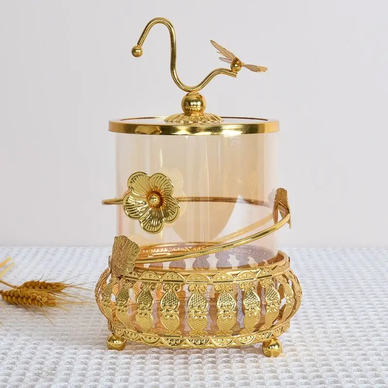 European Gold Glass with Lid Storage Box Decorative Storage Tank Desktop Storage Living Room Light Luxury Ornament Crafts
European Gold Glass with Lid Storage Box Decorative Storage Tank Desktop Storage Living Room Light Luxury Ornament Crafts