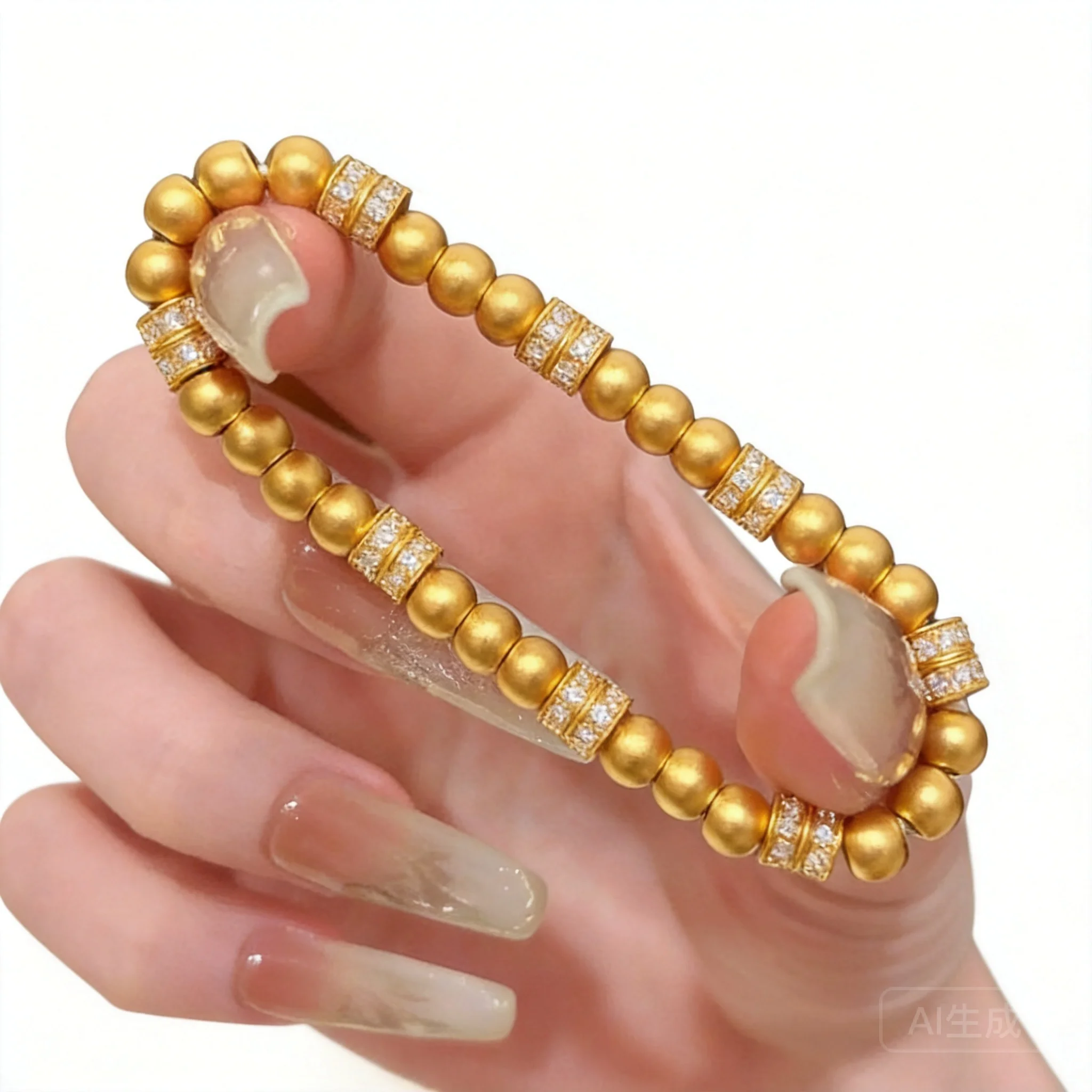 Chinese Style Lucky Blessing Gold Color Beaded Bracelet Rhinestone Inlaid Good Luck Wealth Transfer Bead Bracelet For Women Eleg
Chinese Style Lucky Blessing Gold Color Beaded Bracelet Rhinestone Inlaid Good Luck Wealth Transfer Bead Bracelet For Women Eleg