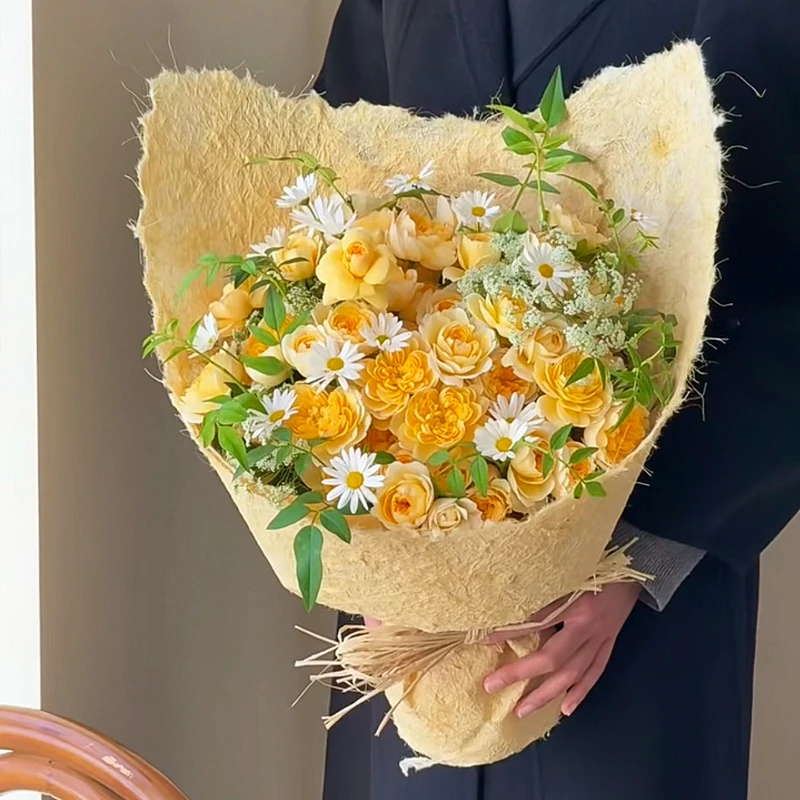 4 Sheet Flower Bouquet Packaging Paper Fiber Wrapper Natural Burr Cloud Hemp Paper Mother's Day Present Decoration Materials
4 Sheet Flower Bouquet Packaging Paper Fiber Wrapper Natural Burr Cloud Hemp Paper Mother's Day Present Decoration Materials