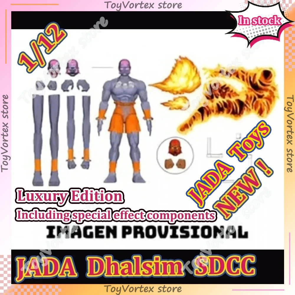 NEW JADA TOYS Dhalsim SDCC 1/12 Anime Action Figure Statue JADA Dhalsim Street Fighter Model Toy Collection Model Doll Toy Gifts
NEW JADA TOYS Dhalsim SDCC 1/12 Anime Action Figure Statue JADA Dhalsim Street Fighter Model Toy Collection Model Doll Toy Gifts