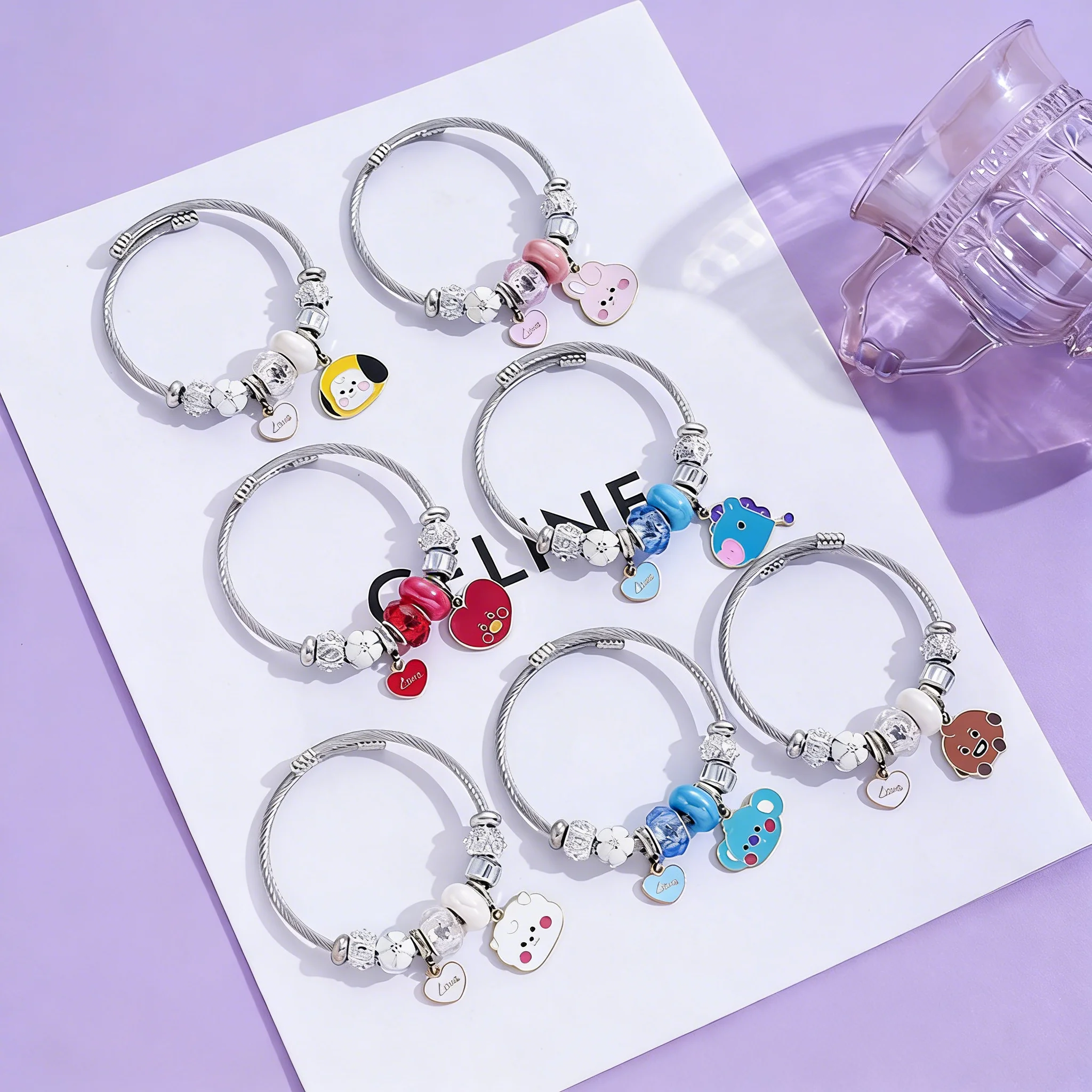Браслет BT21 в стиле аниме для пар, модные аксессуары для ролевых игр, персонализированные нишевые подарки на праздники
Браслет BT21 в стиле аниме для пар, модные аксессуары для ролевых игр, персонализированные нишевые подарки на праздники