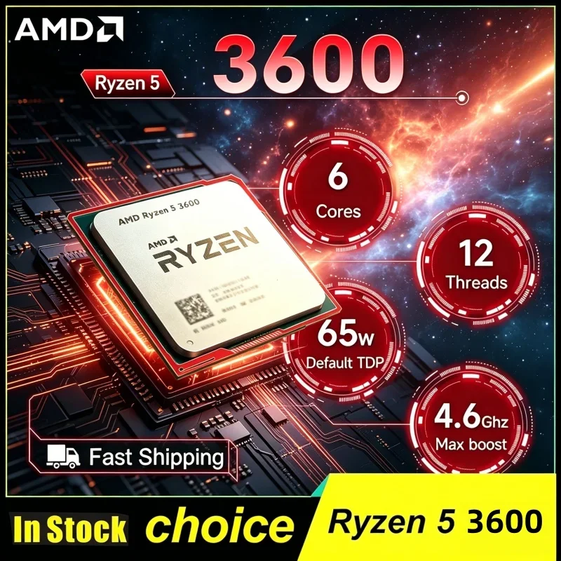 Popular Unlocked AMD Gaming Desktop CPU Ryzen 5 3600 R5 3600 6-Core 12-Thread 4.4GHz Socket AM4 Without Package
Popular Unlocked AMD Gaming Desktop CPU Ryzen 5 3600 R5 3600 6-Core 12-Thread 4.4GHz Socket AM4 Without Package