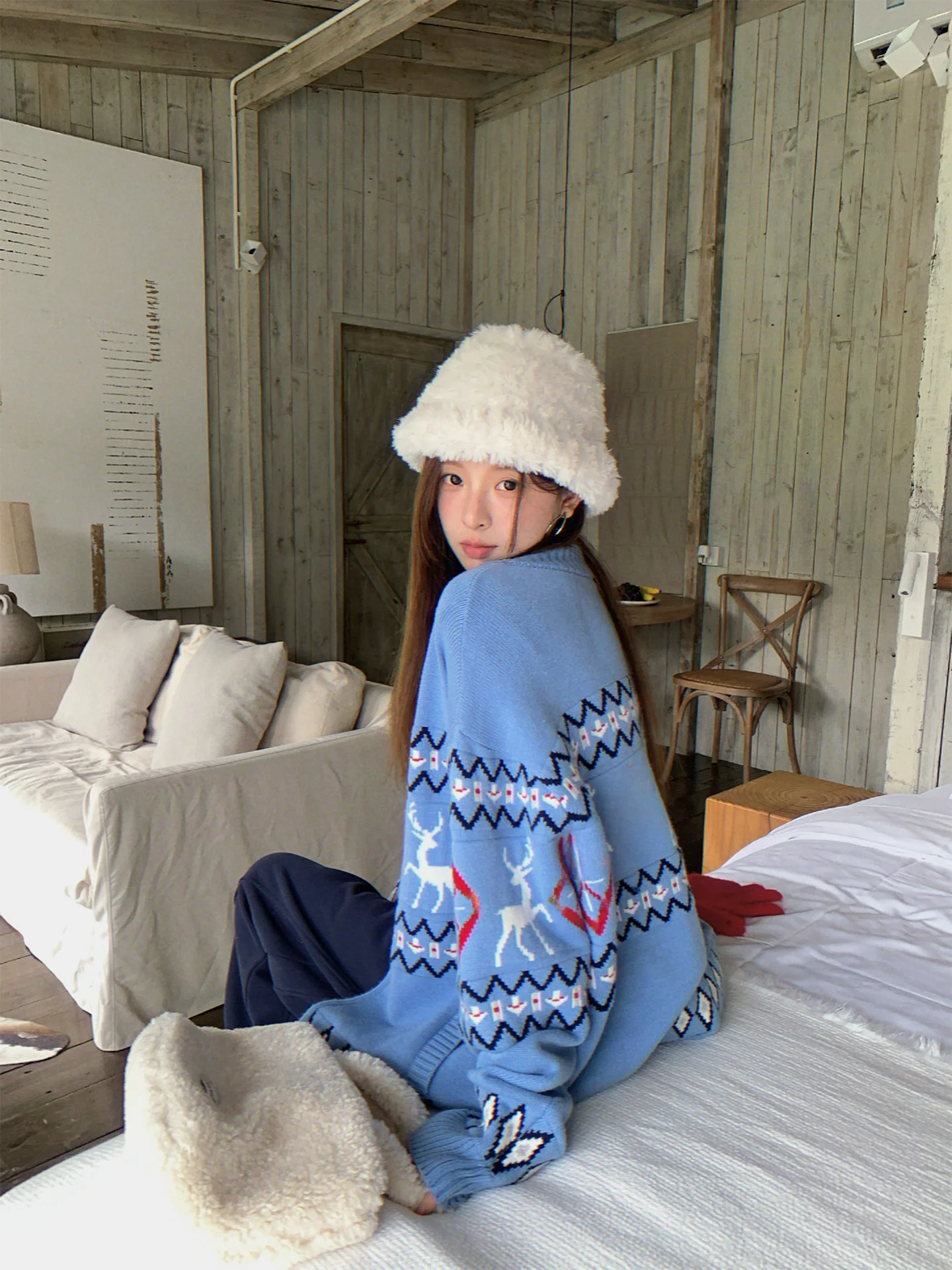 COK Autumn Winter Korean Sle Girl's Zipped Deer Isle Open Cardigan Sweater Warm Faionable Straight Cut Long Sve
COK Autumn Winter Korean Sle Girl's Zipped Deer Isle Open Cardigan Sweater Warm Faionable Straight Cut Long Sve