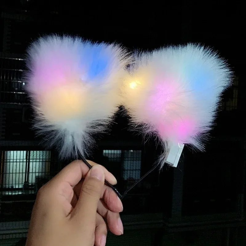10pcs Plush Fox Cat Ears LED Headband Flashing Glowing Light Up Hairbands Hair Accessories Halloween Christmas Party Supplies
10pcs Plush Fox Cat Ears LED Headband Flashing Glowing Light Up Hairbands Hair Accessories Halloween Christmas Party Supplies