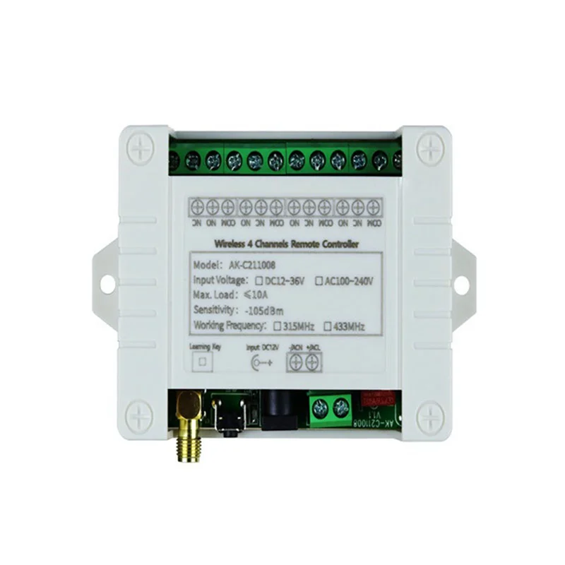 N82R 2X DC12-36V 4CH RF Wireless Remote Control Switch Receiver With 2000M Long Distance Remote Controller Suckers Antenna
N82R 2X DC12-36V 4CH RF Wireless Remote Control Switch Receiver With 2000M Long Distance Remote Controller Suckers Antenna