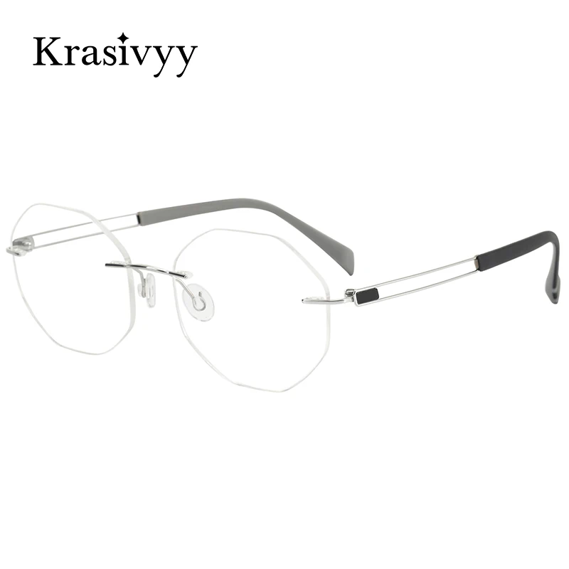 Krasivyy Pure Titanium Rimless Glasses Frame Men Hexagon Myopia Prescription Eyewear New Women Frameless Optical Eyeglasses
Krasivyy Pure Titanium Rimless Glasses Frame Men Hexagon Myopia Prescription Eyewear New Women Frameless Optical Eyeglasses