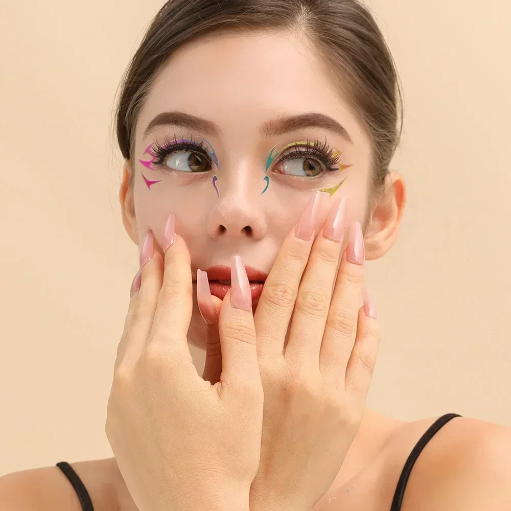 Colorful Eyes Makeup Stickers Laser Eye Eyeliner Eyebrows Face Art Sticker Decals Halloween New Year Festival Party Decorations
Colorful Eyes Makeup Stickers Laser Eye Eyeliner Eyebrows Face Art Sticker Decals Halloween New Year Festival Party Decorations
