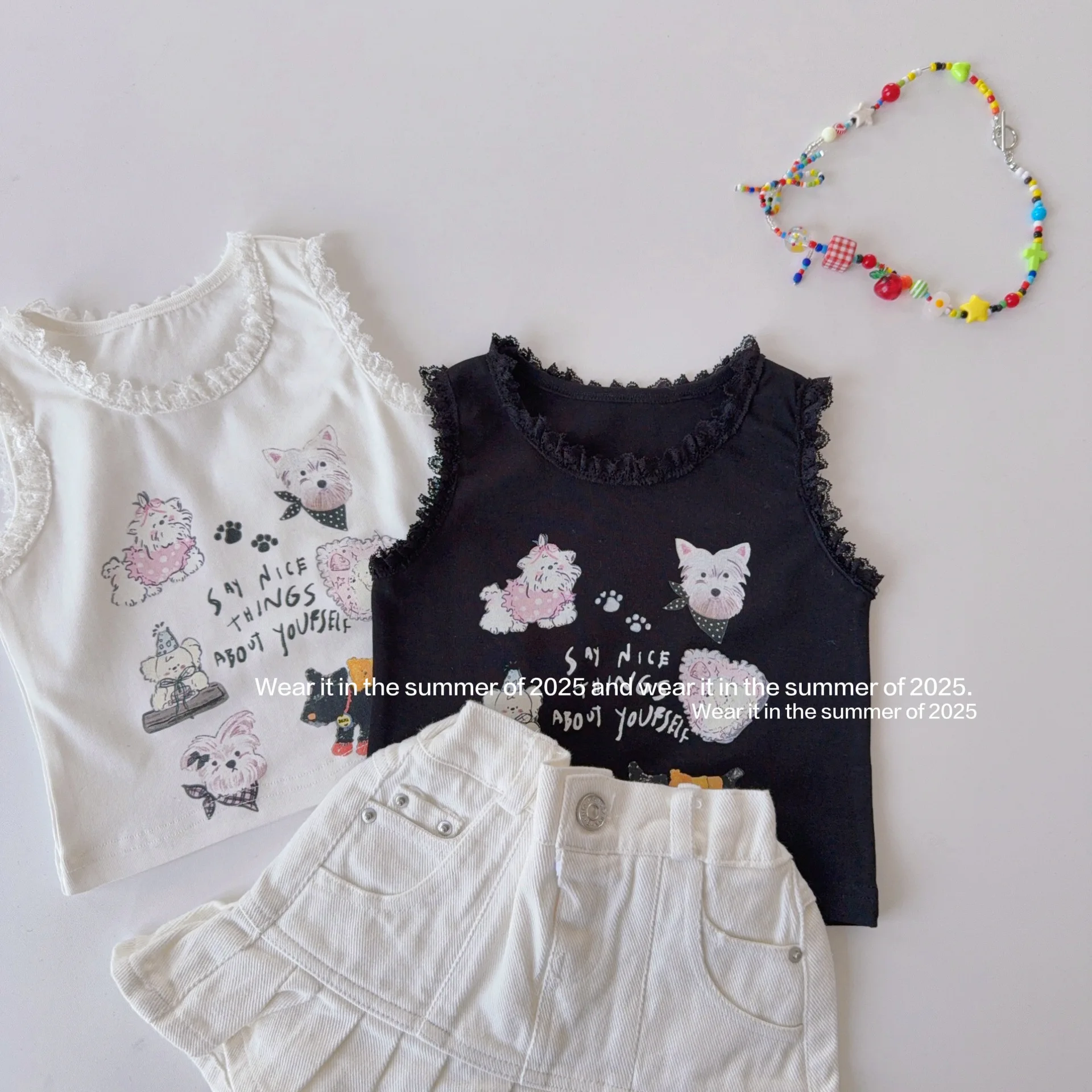 Cartoon Halter Tops Summer New Korean Cute Fashionable Sweet and All-match Cartoon Printed Sleeveless Vest
Cartoon Halter Tops Summer New Korean Cute Fashionable Sweet and All-match Cartoon Printed Sleeveless Vest