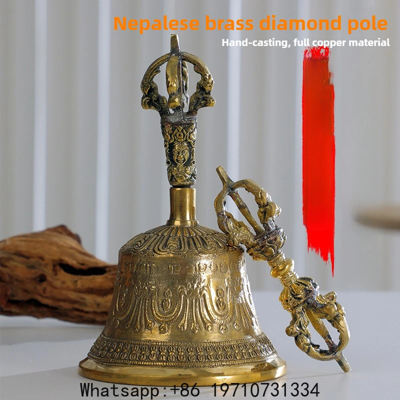 Bell Vajra Set Handmade Brass Five Spoke Buddhist Bell Decor Copper Ornament
Bell Vajra Set Handmade Brass Five Spoke Buddhist Bell Decor Copper Ornament
