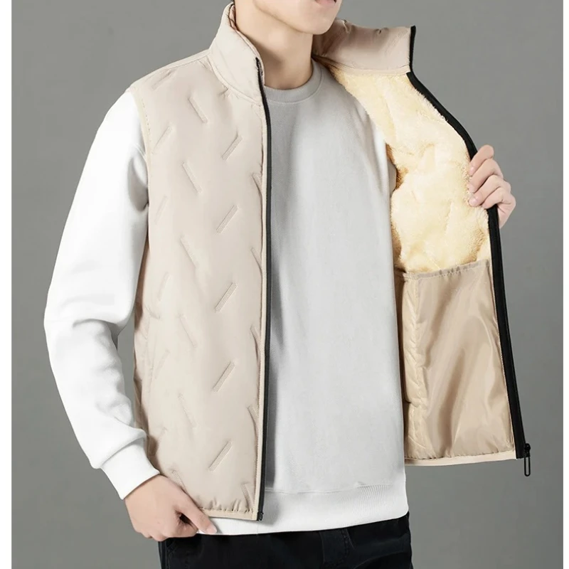 Autumn Winter New Windproof Vest Jacket Men Sleeveless Casual Fleece Liend Coats Men Slim Fit Down Cotton Warm Thick Waistcoat
Autumn Winter New Windproof Vest Jacket Men Sleeveless Casual Fleece Liend Coats Men Slim Fit Down Cotton Warm Thick Waistcoat
