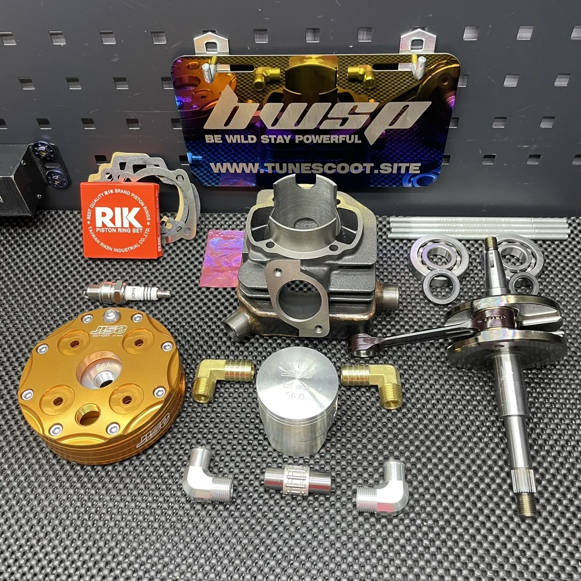 DIO50 AF18 JISO L/c Cylinder Kit 56mm Crankshaft 55mm Big Bore Set Spacer 4mm Water Cooling
DIO50 AF18 JISO L/c Cylinder Kit 56mm Crankshaft 55mm Big Bore Set Spacer 4mm Water Cooling