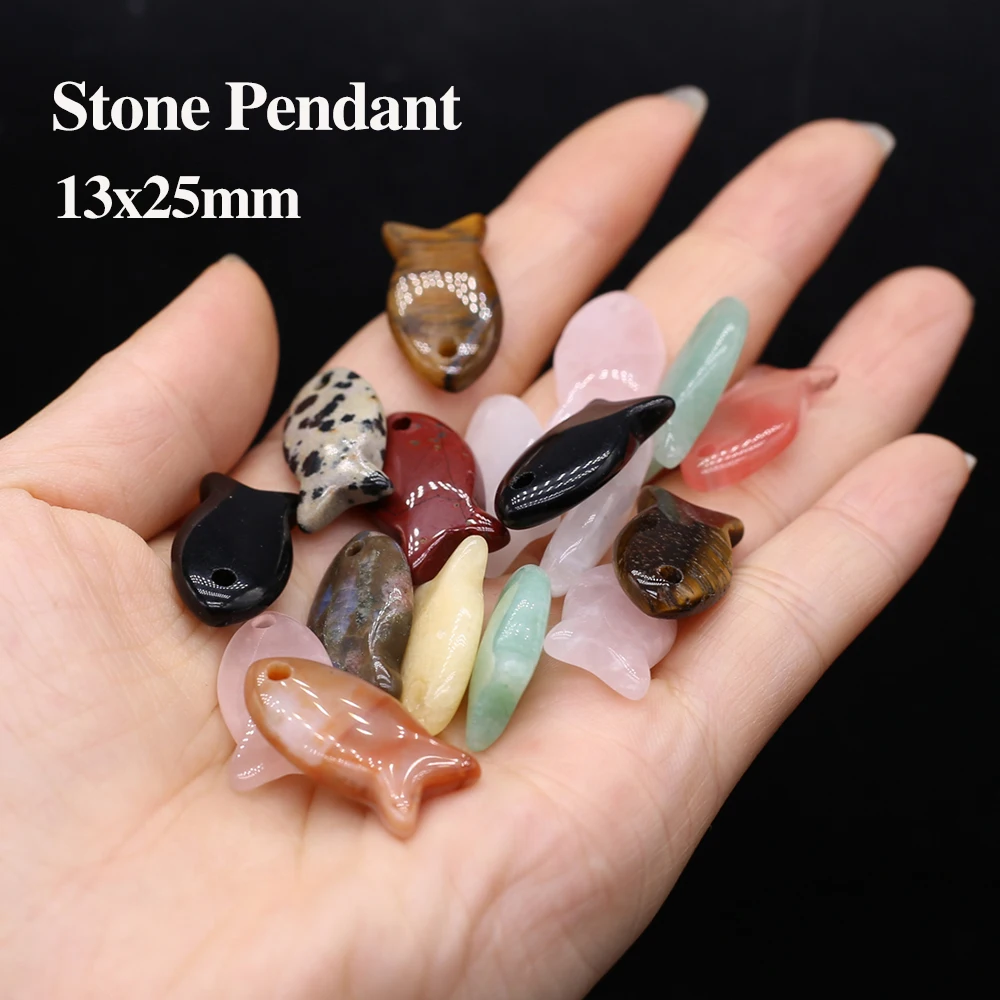 Fish Shape Natural Stone Pendant Wholesale Mix Color Agate Stone Charms for Making DIY Jewerly Necklace 13x25mm 5pcs
Fish Shape Natural Stone Pendant Wholesale Mix Color Agate Stone Charms for Making DIY Jewerly Necklace 13x25mm 5pcs