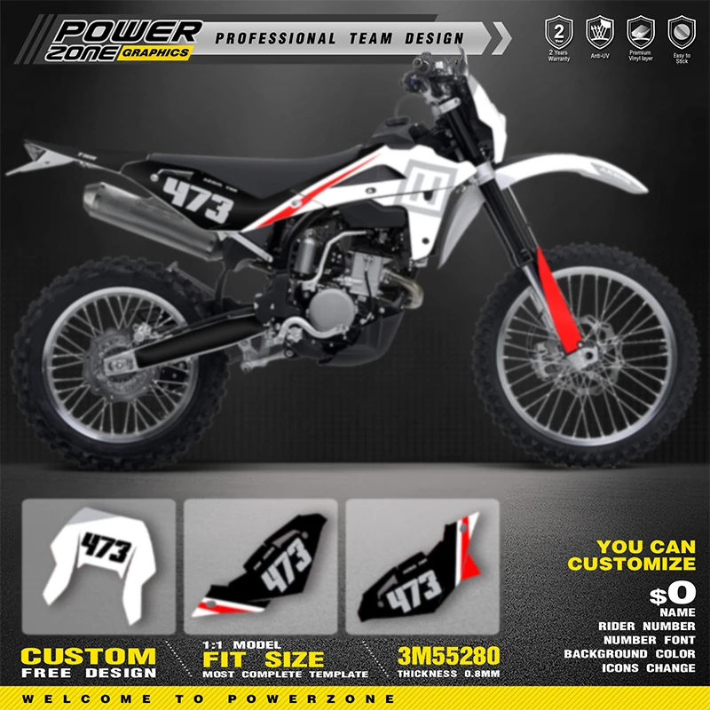 PowerZone Custom Team Graphics Decals Stickers Kit For Husqvarna 08-13FE250 2008-2013 Stickers 01
PowerZone Custom Team Graphics Decals Stickers Kit For Husqvarna 08-13FE250 2008-2013 Stickers 01