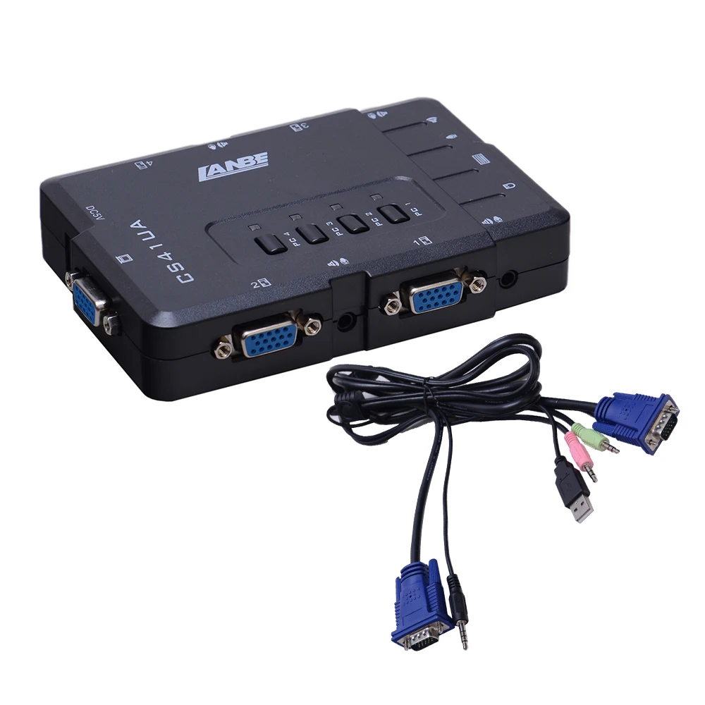 Professional Certification 2048*1536 Resolution Desktop VGA 4 Port KVM Switch With Audio
Professional Certification 2048*1536 Resolution Desktop VGA 4 Port KVM Switch With Audio