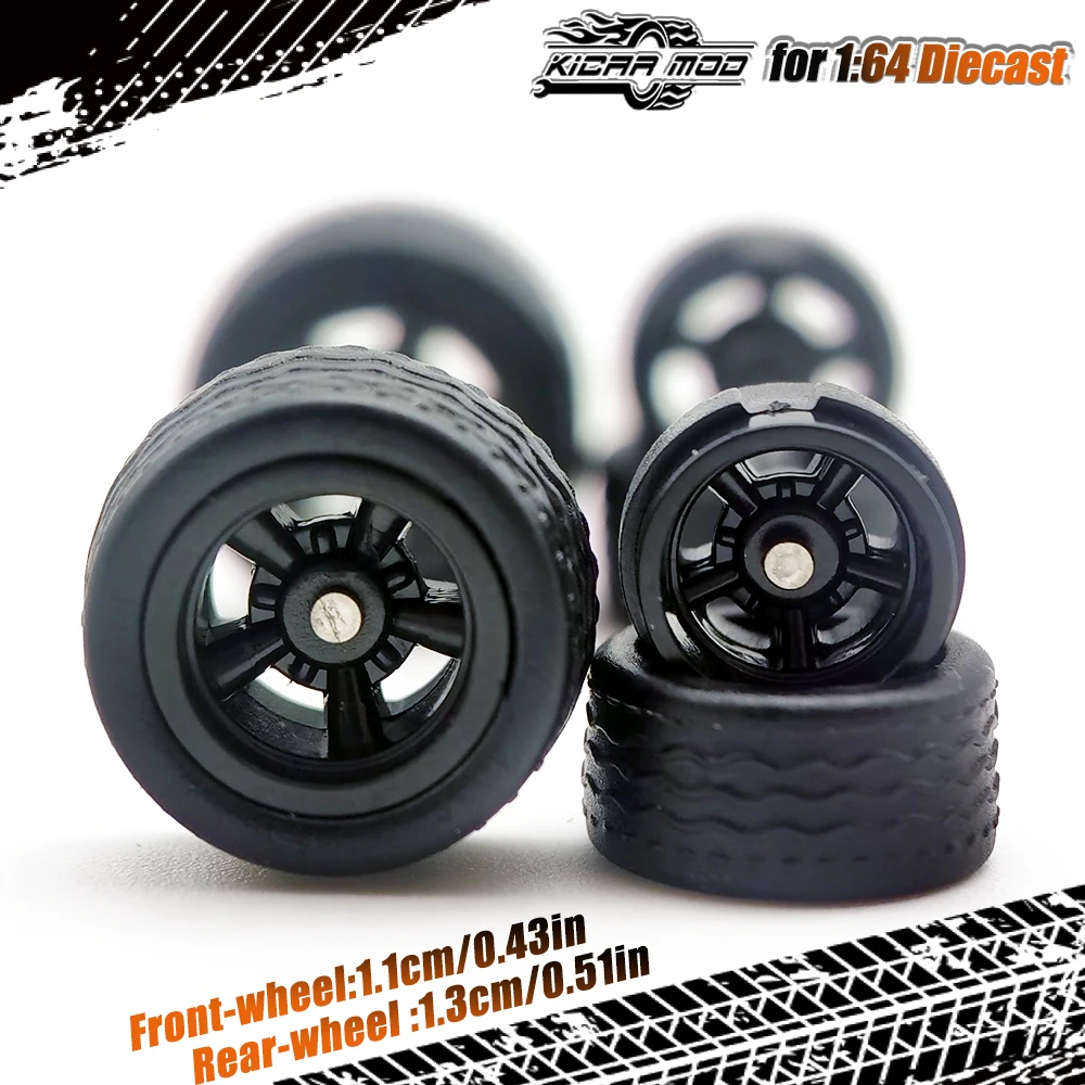 1/64 Model Car Wheels with Rubber Detachable Tires Five Spoke Refitting Parts for Hot Wheels Matchbox D:11mm+13mm 1 Set
1/64 Model Car Wheels with Rubber Detachable Tires Five Spoke Refitting Parts for Hot Wheels Matchbox D:11mm+13mm 1 Set