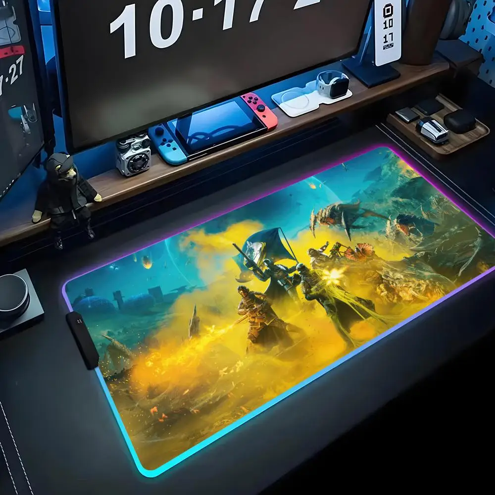 Game Helldivers 2 Mouse Pad RGB Gaming Mousepad Big LED Pad PC Desk Mat Luminous Mouse Pad Large Keyboard Mats Table Rug With
Game Helldivers 2 Mouse Pad RGB Gaming Mousepad Big LED Pad PC Desk Mat Luminous Mouse Pad Large Keyboard Mats Table Rug With