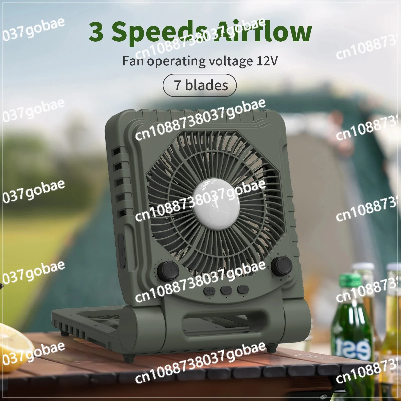 Large capacity portable outdoor camping fan led lighting solar charging fan
Large capacity portable outdoor camping fan led lighting solar charging fan