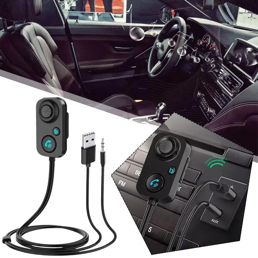 Wireless Bluetooth 5.1 Receiver with 3.5mm AUX Audio Adapter, Mini Hands-Free Device for Car Speaker, Headphone
Wireless Bluetooth 5.1 Receiver with 3.5mm AUX Audio Adapter, Mini Hands-Free Device for Car Speaker, Headphone