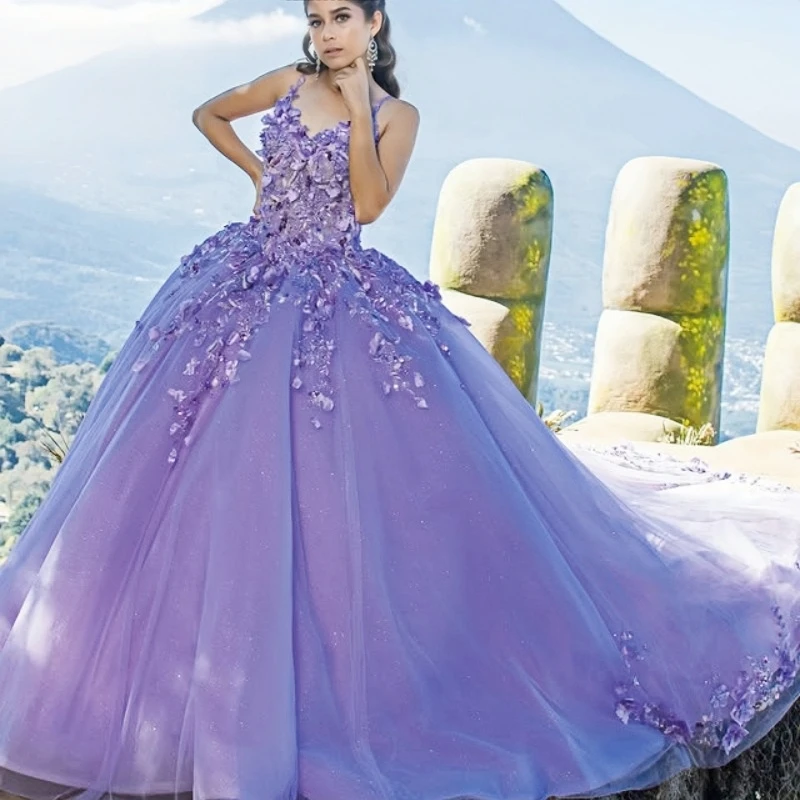 Customized Shiny Lavender Purple Off Shoulder Quinceanera Dres sequin applique 3D flower Lace vestidos de 15 Quinceanera
Customized Shiny Lavender Purple Off Shoulder Quinceanera Dres sequin applique 3D flower Lace vestidos de 15 Quinceanera
