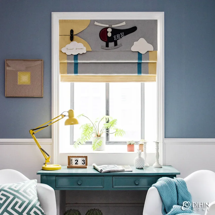 Cartoon Helicopter Embroidered Custom Window Curtains For Children Room Washable Roman Shades Included Installation Part
Cartoon Helicopter Embroidered Custom Window Curtains For Children Room Washable Roman Shades Included Installation Part