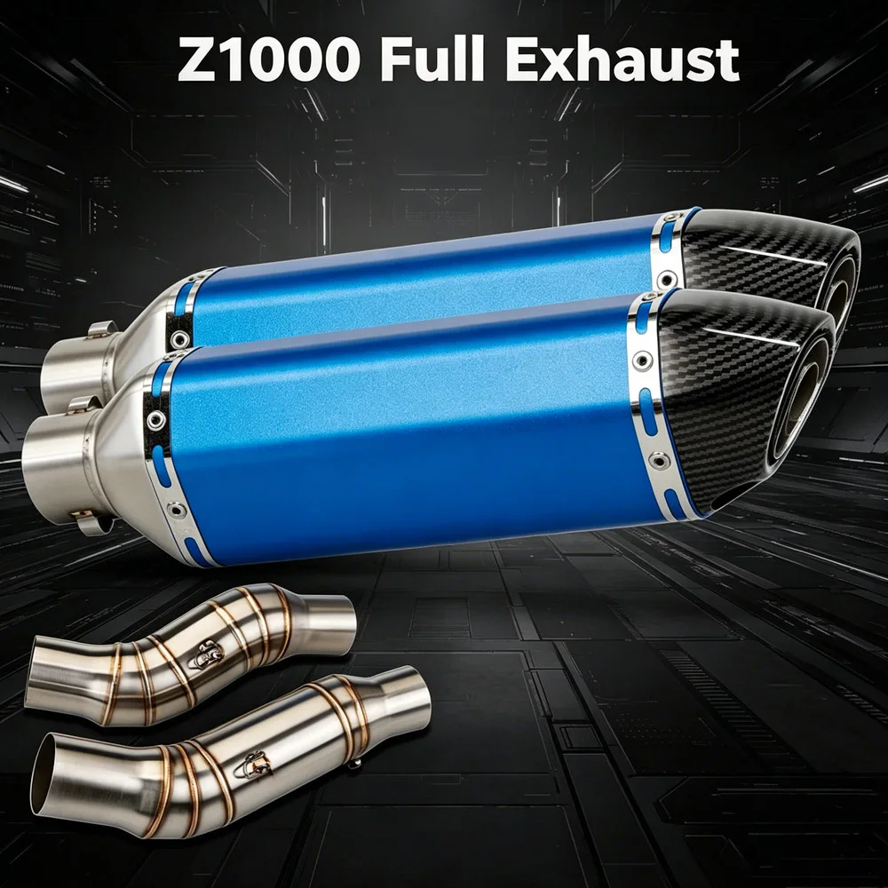 Motorcycle Exhaust Kit Double Hole 370MM Muffler With DB Killer Slip On Line For Kawasaki Ninja1000 Z1000 Z1000SX 2010-2023
Motorcycle Exhaust Kit Double Hole 370MM Muffler With DB Killer Slip On Line For Kawasaki Ninja1000 Z1000 Z1000SX 2010-2023