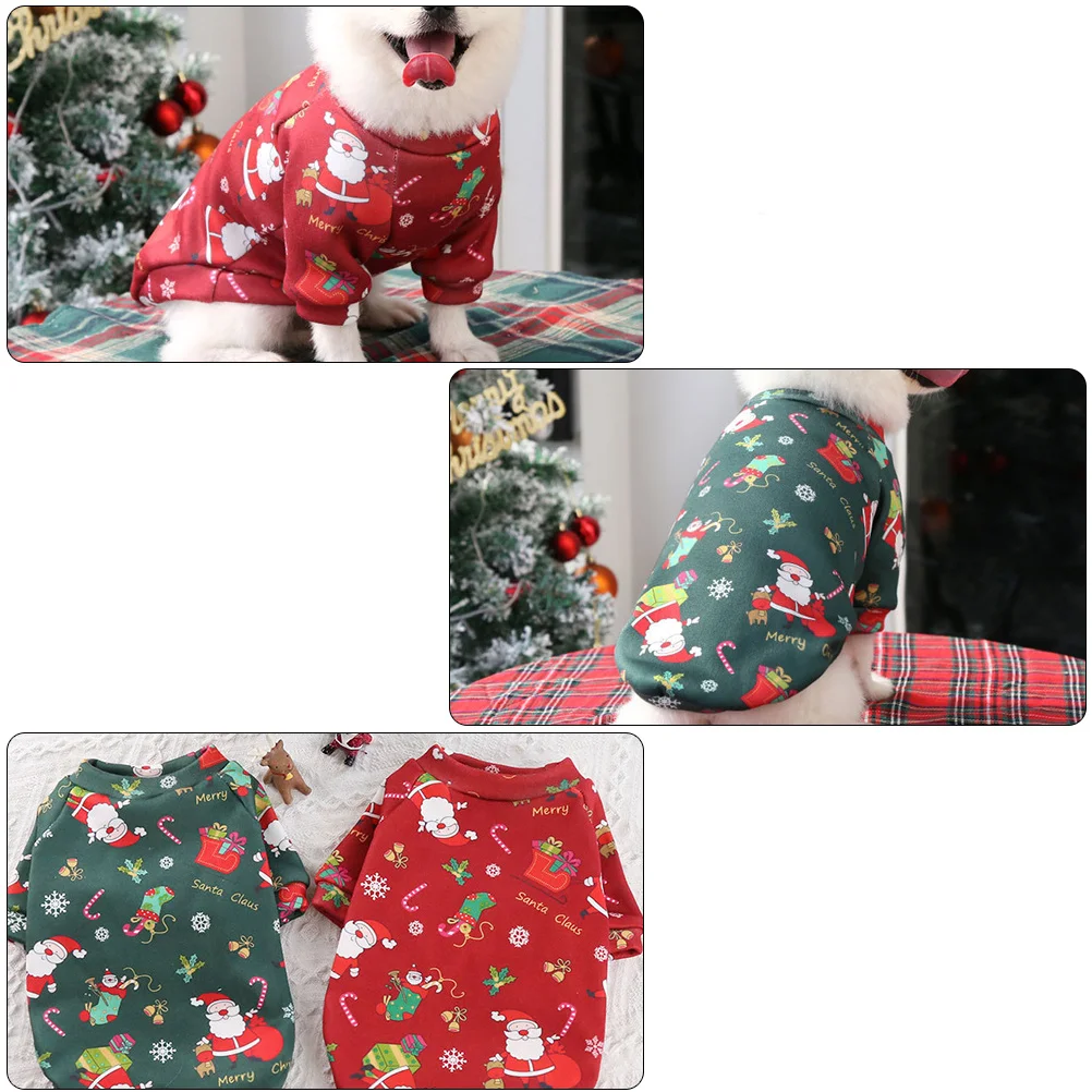 2Pcs Pet Clothing Christmas Dog Cat Printed Costume Holiday Decoration Warm Pet Apparel Festival Dog Apparel Puppy Costume
2Pcs Pet Clothing Christmas Dog Cat Printed Costume Holiday Decoration Warm Pet Apparel Festival Dog Apparel Puppy Costume