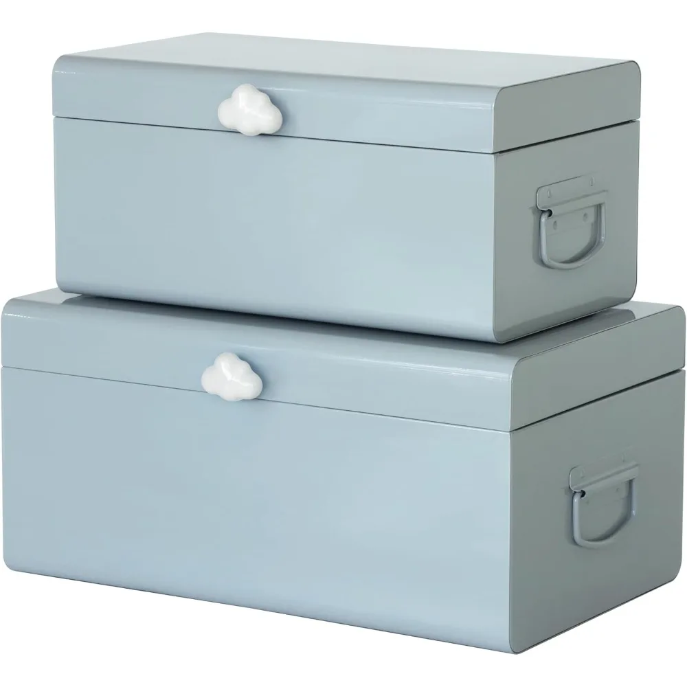 Large Decorative Keepsake Trunk Set of 2 Metal Storage Box with Cloud Clasp for Wedding Baby Shower Gift
Large Decorative Keepsake Trunk Set of 2 Metal Storage Box with Cloud Clasp for Wedding Baby Shower Gift