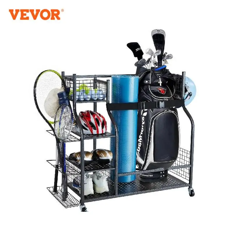 VEVOR Golf Storage Garage Organizer Other Sports Equipment Storage Rack Outdoor Sport Gear and Toy Storage with Baskets & Hooks
VEVOR Golf Storage Garage Organizer Other Sports Equipment Storage Rack Outdoor Sport Gear and Toy Storage with Baskets & Hooks
