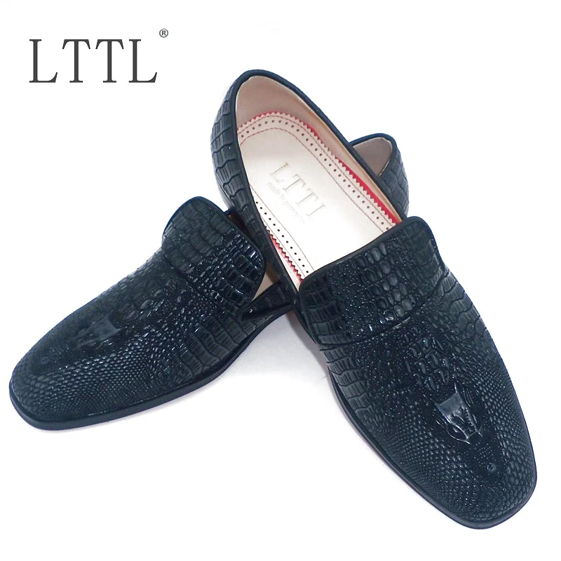 Classic Fashion Crocodile Pattern Black Leather Loafers Luxury Summer Genuine Leather Dress Shoes For Men Slip On Wedding Shoes
Classic Fashion Crocodile Pattern Black Leather Loafers Luxury Summer Genuine Leather Dress Shoes For Men Slip On Wedding Shoes