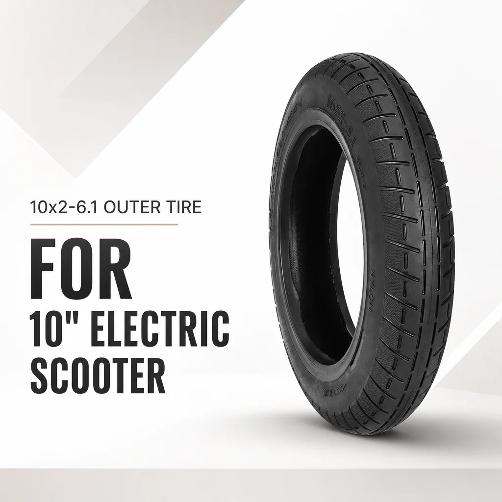 10x2-6.1 Reinforced Outer Tire, Wear-Resistant Anti-Puncture Non-Slip Tire for 10" Electric Scooter
10x2-6.1 Reinforced Outer Tire, Wear-Resistant Anti-Puncture Non-Slip Tire for 10" Electric Scooter