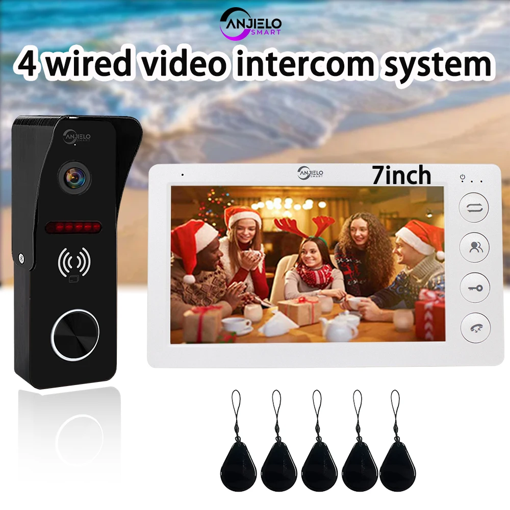 ANJIELOTuya touch monitor Metal Doorbell home video Intercom System 4-wire1080Psmart video doorbell camera 160°safety protection
ANJIELOTuya touch monitor Metal Doorbell home video Intercom System 4-wire1080Psmart video doorbell camera 160°safety protection